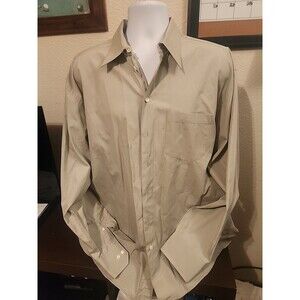 Kenneth Cole Mens Gray Dress Shirt 36-37 Long Sleeve Button Up Fitted Luxury